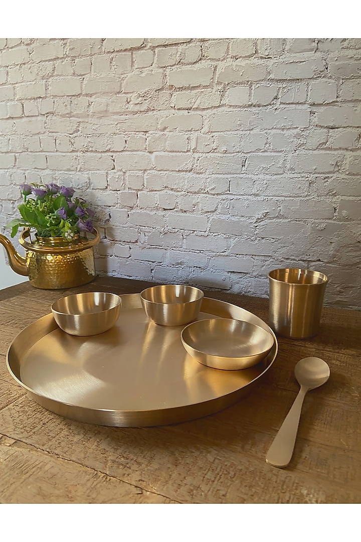 Bronze Kansa Thali Set by Abel House at Pernia's Pop Up Shop