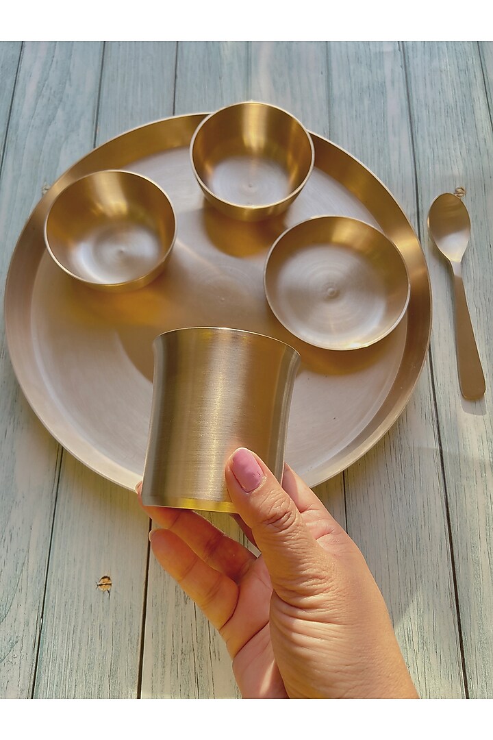 Bronze Kansa Thali Set by Abel House at Pernia's Pop Up Shop