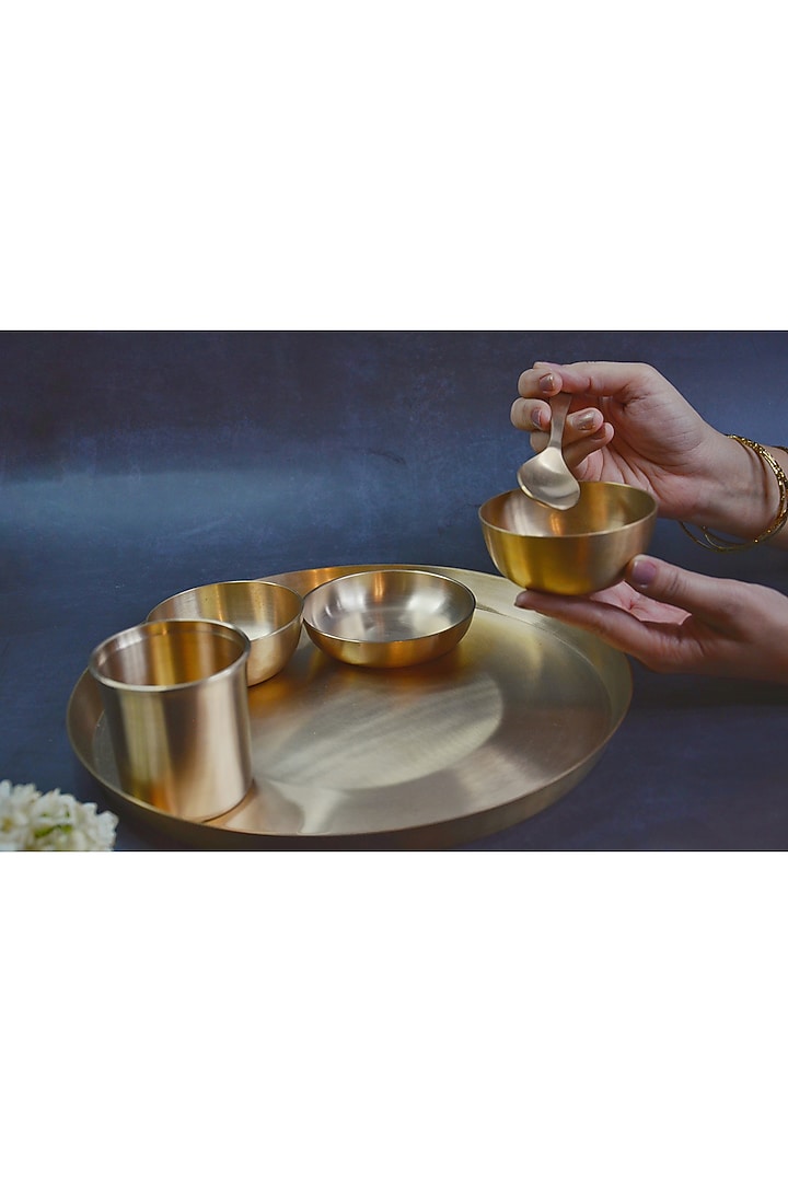 Bronze Kansa Thali Set by Abel House at Pernia's Pop Up Shop