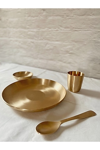 Bronze Kansa Thali (Set Of 4) by Abel House