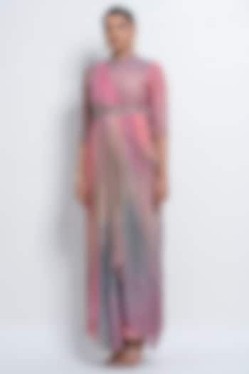 Grey & Pink Ombre Embellished Gown by Abstract by Megha Jain Madaan