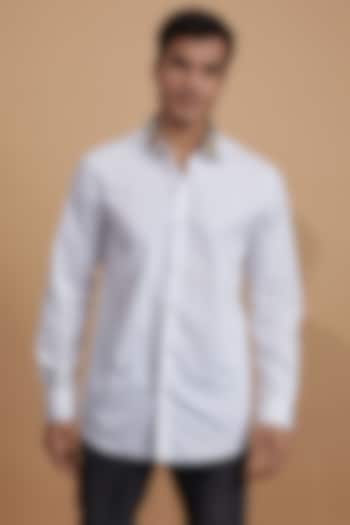 White Cotton Embroidered Party Wear Shirt by Amalfi By Mohid Merchant at Pernia's Pop Up Shop