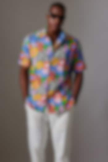 Multi-Colored Cotton Printed Shirt by Amalfi By Mohid Merchant