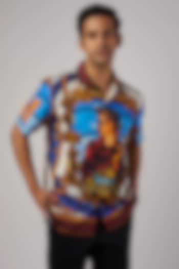Multi-Colored Cotton Digital Printed Shirt by Amalfi By Mohid Merchant