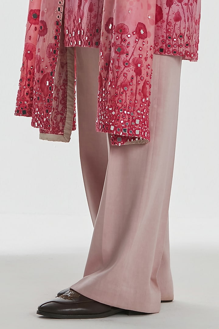 Multi-Colored Chanderi Threadwork Kurta Set by Abhinav Mishra Men at Pernia's Pop Up Shop