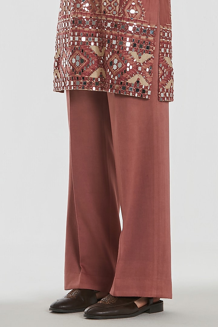 Multi-Colored Chanderi Mirror Work Kurta Set by Abhinav Mishra Men at Pernia's Pop Up Shop