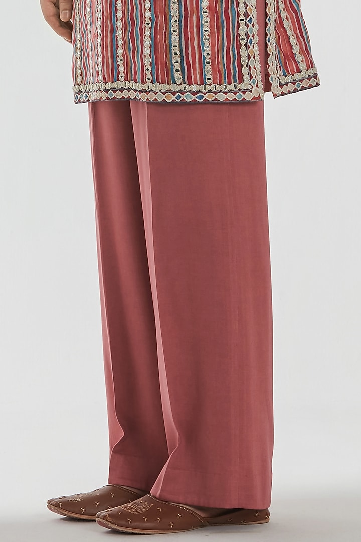 Multi-Colored Chanderi Mirror Work Kurta Set by Abhinav Mishra Men at Pernia's Pop Up Shop