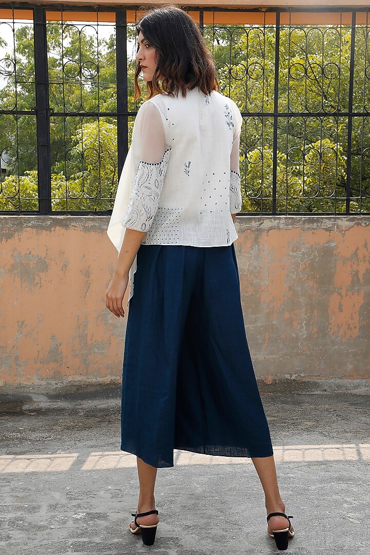Ivory Block Printed Throw On by Arcvsh by Pallavi Singh at Pernia's Pop Up Shop