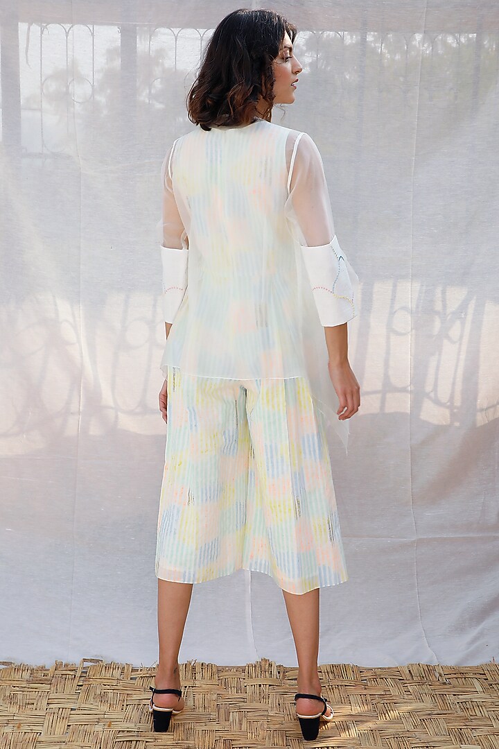 Multi Colored Striped Jumpsuit With Throw On by Arcvsh by Pallavi Singh at Pernia's Pop Up Shop