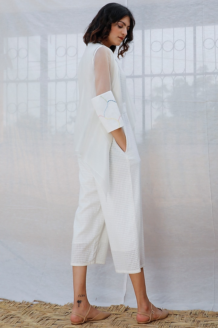 Ivory Asymmetric Layered Throw On by Arcvsh by Pallavi Singh at Pernia's Pop Up Shop