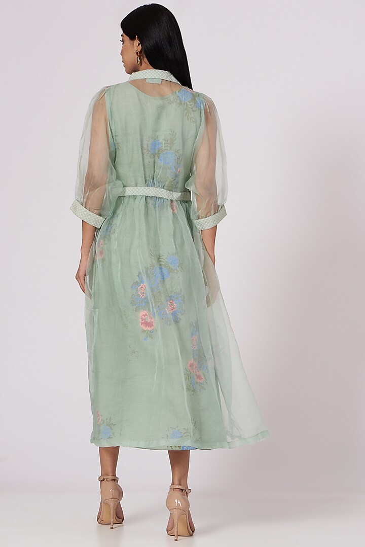 Mint Green Midi Dress by Arcvsh by Pallavi Singh at Pernia's Pop Up Shop