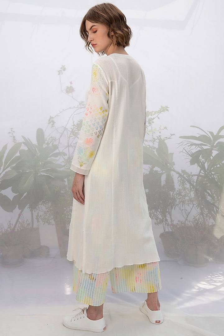 Ivory Block Printed Pant Set by Arcvsh by Pallavi Singh at Pernia's Pop Up Shop