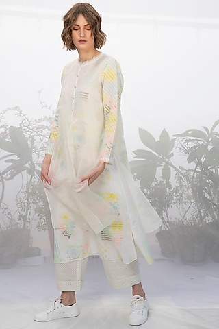 Ivory Printed Tunic Set by Arcvsh by Pallavi Singh