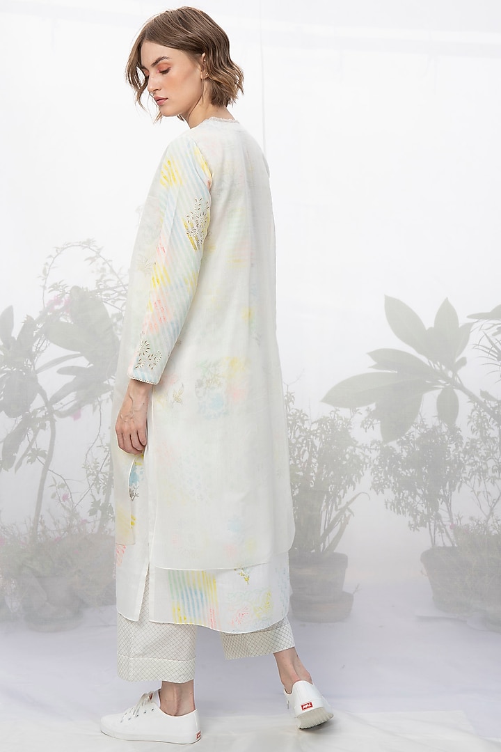 Ivory Printed Tunic Set by Arcvsh by Pallavi Singh at Pernia's Pop Up Shop