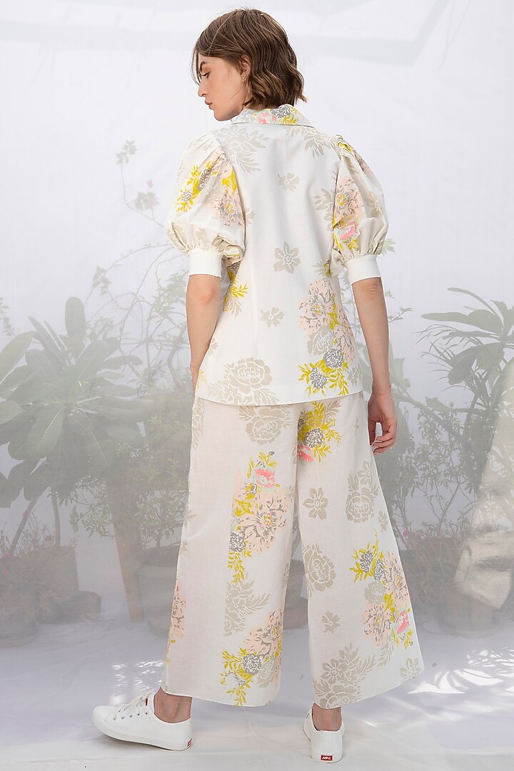 Ivory Printed Blazer Set by Arcvsh by Pallavi Singh at Pernia's Pop Up Shop