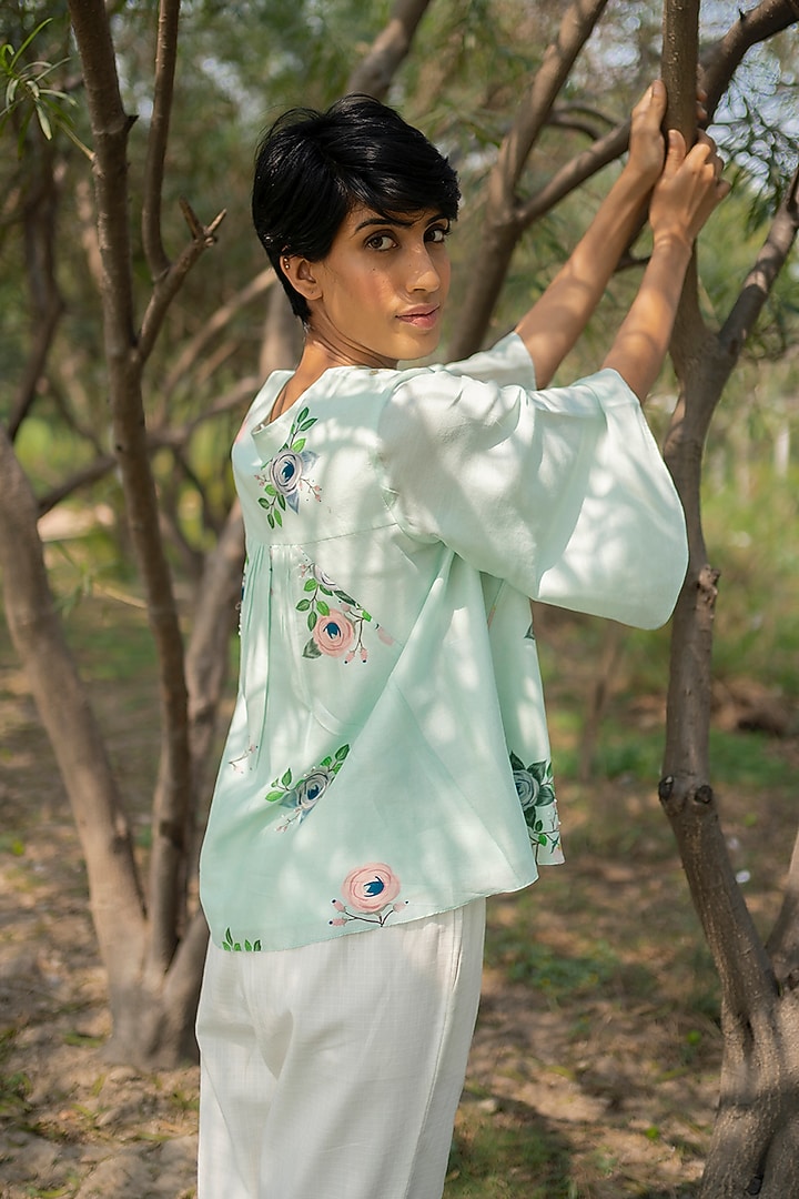 Mint Printed Top by Arcvsh by Pallavi Singh at Pernia's Pop Up Shop