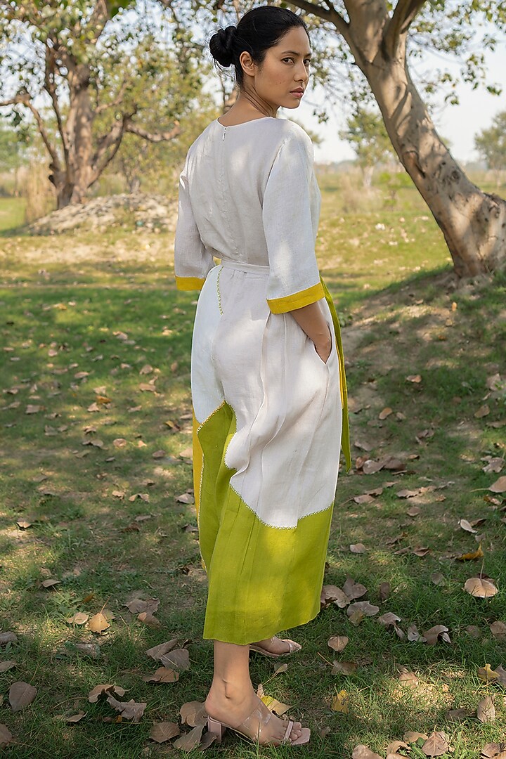 Yellow & Green Printed Jumpsuit by Arcvsh by Pallavi Singh at Pernia's Pop Up Shop
