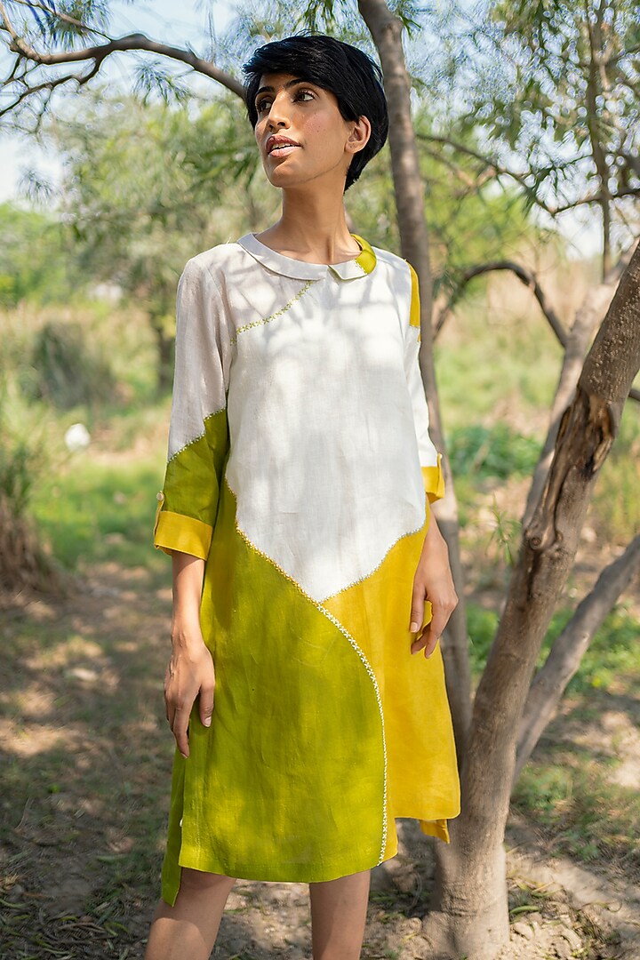 Multi-Colored Printed & Embroidered Tunic by Arcvsh by Pallavi Singh at Pernia's Pop Up Shop