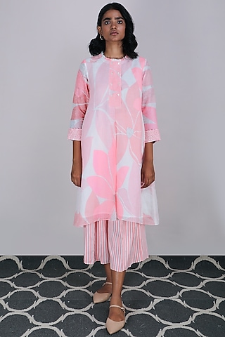 Pink Striped Culotte Pants by Arcvsh by Pallavi Singh