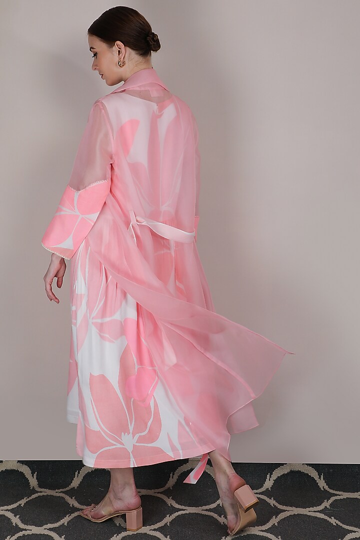 Pink Lotus Printed Summer Dress by Arcvsh by Pallavi Singh at Pernia's Pop Up Shop