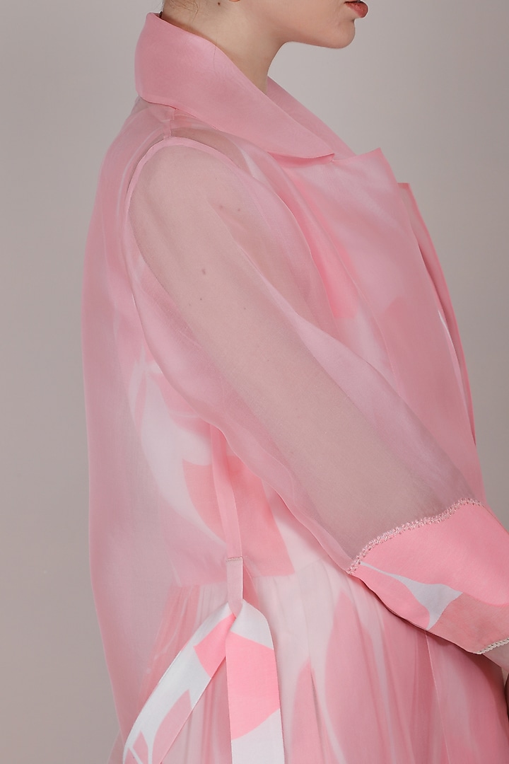 Pink Machine Embroidered Jacket by Arcvsh by Pallavi Singh at Pernia's Pop Up Shop