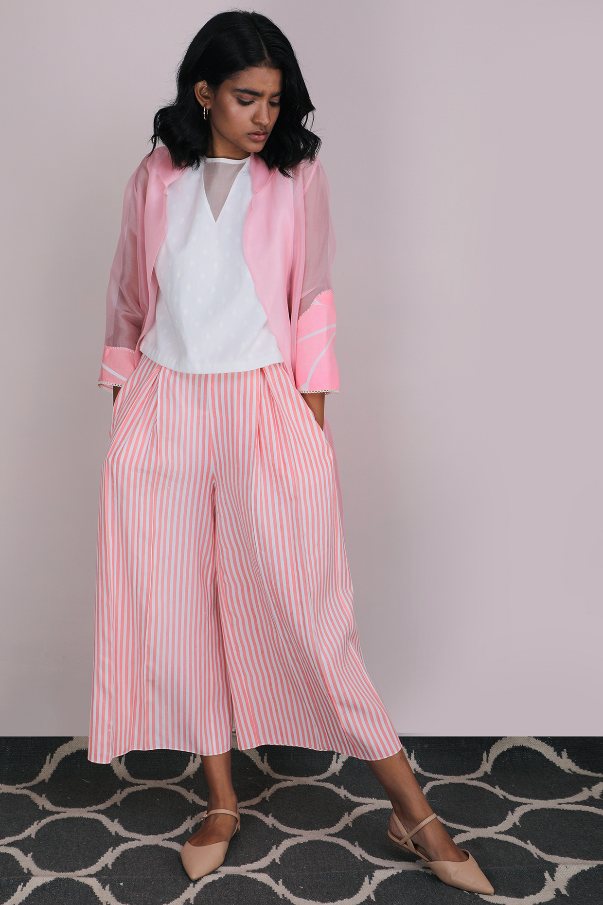 Ivory Organic Cotton Textured Top by Arcvsh by Pallavi Singh at Pernia's Pop Up Shop