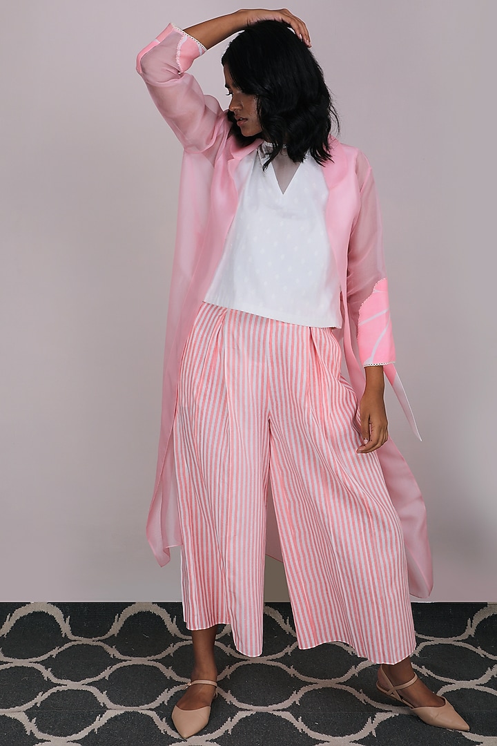 Ivory Organic Cotton Textured Top by Arcvsh by Pallavi Singh at Pernia's Pop Up Shop