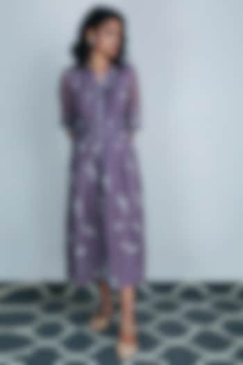 Lavender Embroidered Summer Dress by Arcvsh by Pallavi Singh at Pernia's Pop Up Shop