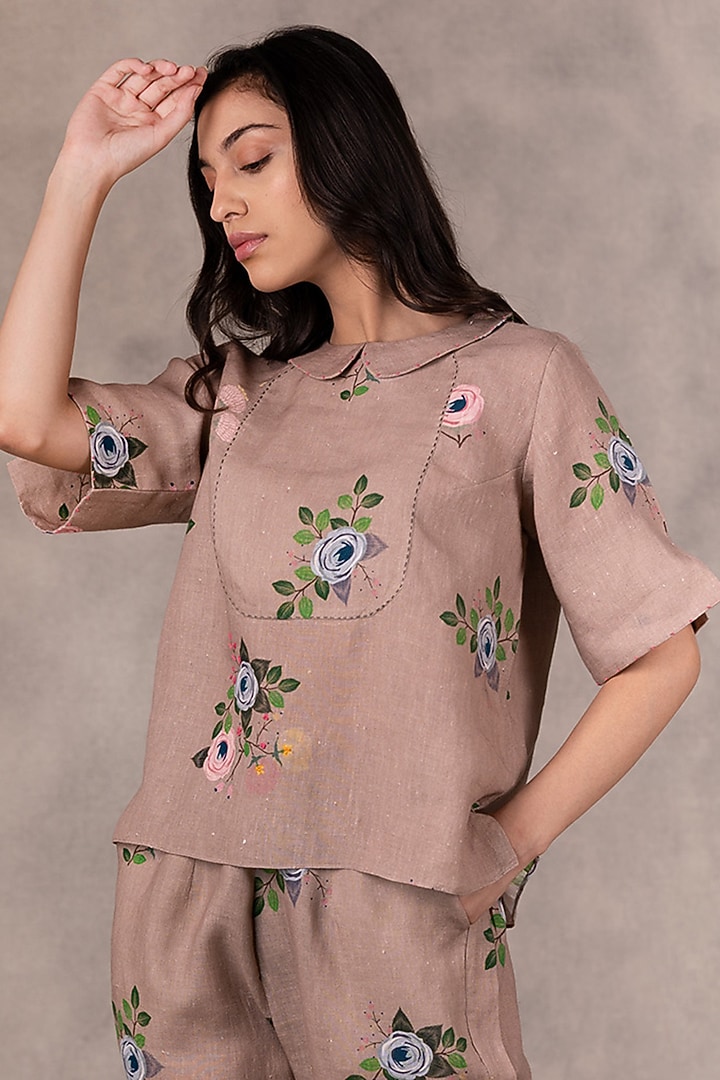Almond Printed Co-Ord Set by Arcvsh by Pallavi Singh at Pernia's Pop Up Shop