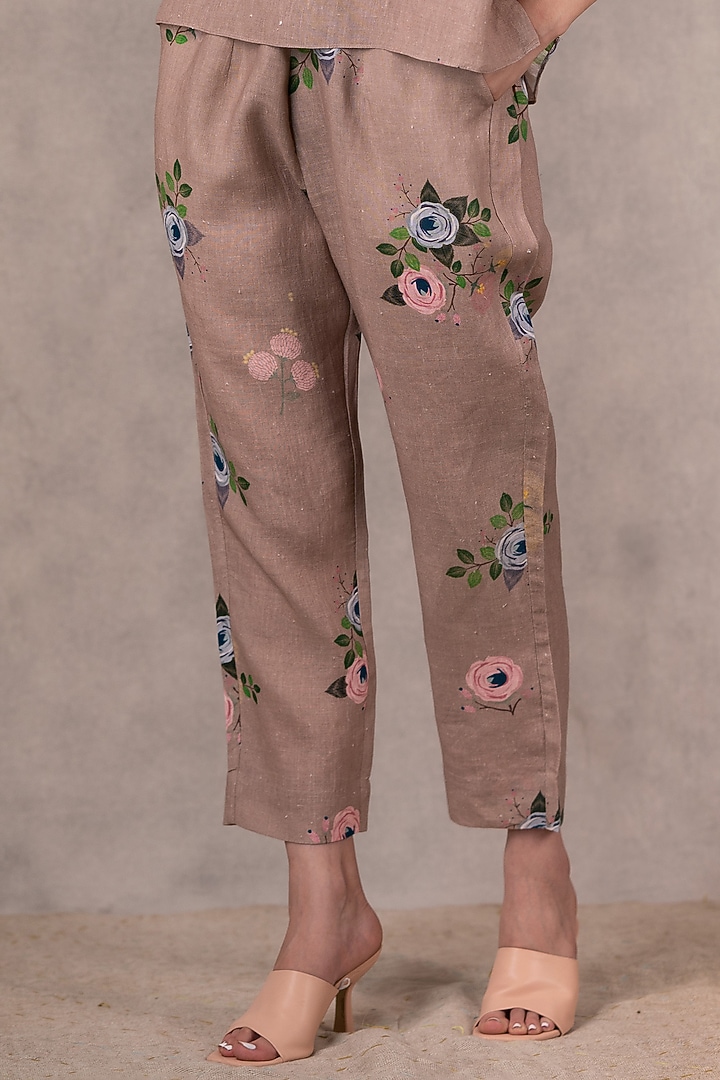 Almond Printed Pants by Arcvsh by Pallavi Singh at Pernia's Pop Up Shop