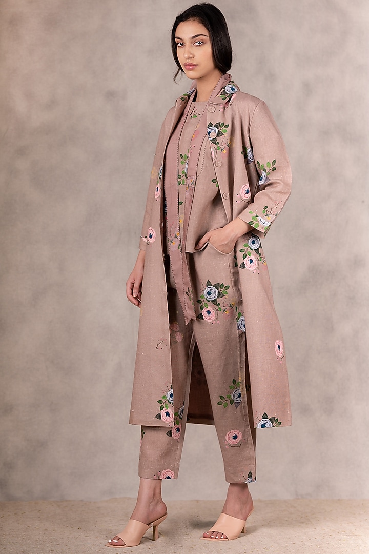 Almond Embroidered Jacket by Arcvsh by Pallavi Singh at Pernia's Pop Up Shop