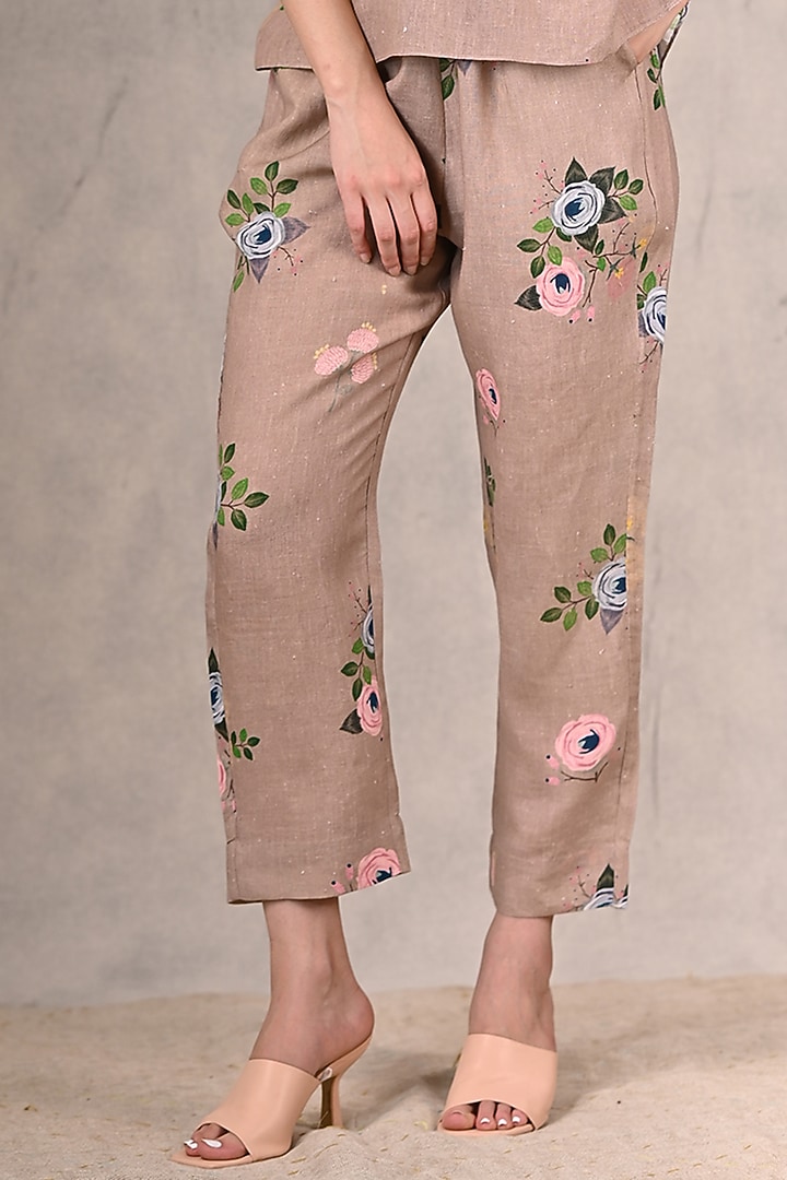 Almond Embroidered Jacket Set by Arcvsh by Pallavi Singh at Pernia's Pop Up Shop