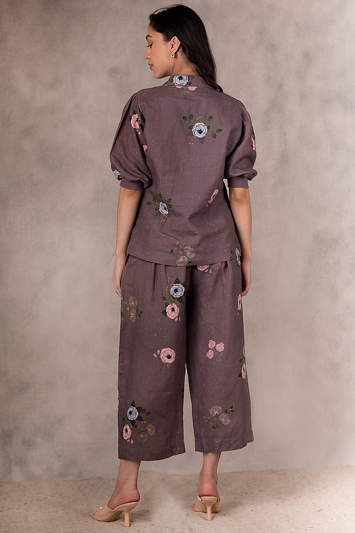 Grape Berry Printed Jacket by Arcvsh by Pallavi Singh at Pernia's Pop Up Shop