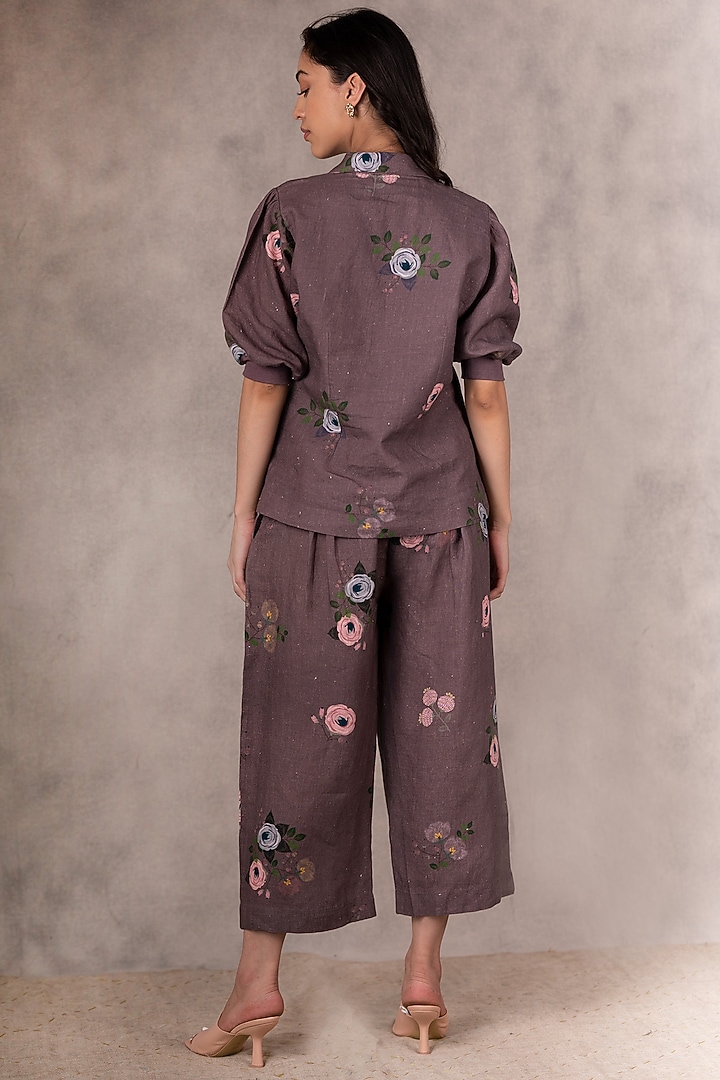 Grape Berry Embroidered Jacket Set by Arcvsh by Pallavi Singh at Pernia's Pop Up Shop