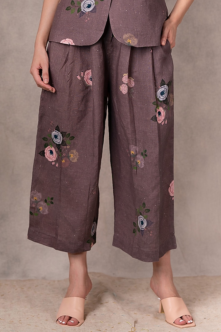 Grape Berry Embroidered Jacket Set by Arcvsh by Pallavi Singh at Pernia's Pop Up Shop