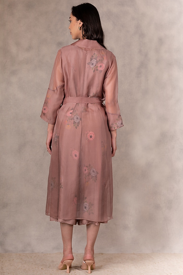Almond Printed Jumpsuit With Jacket by Arcvsh by Pallavi Singh at Pernia's Pop Up Shop