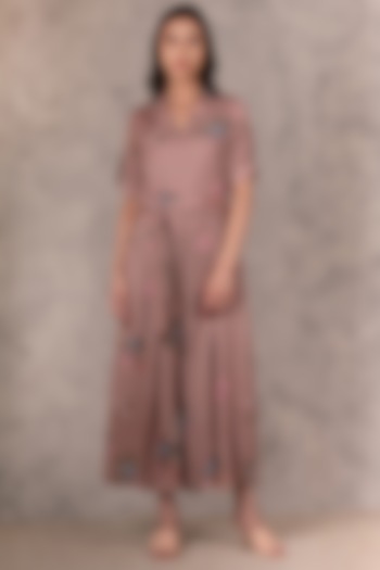 Almond Embroidered Jumpsuit by Arcvsh by Pallavi Singh