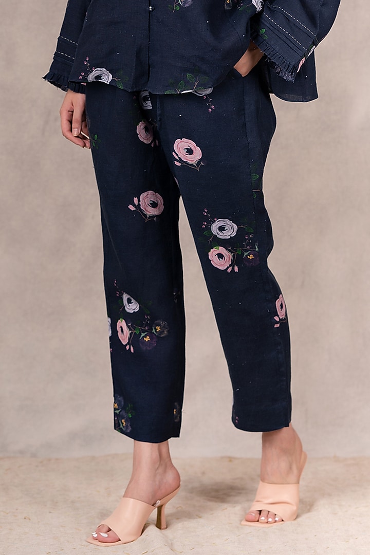 Navy Blue Printed Co-Ord Set by Arcvsh by Pallavi Singh at Pernia's Pop Up Shop