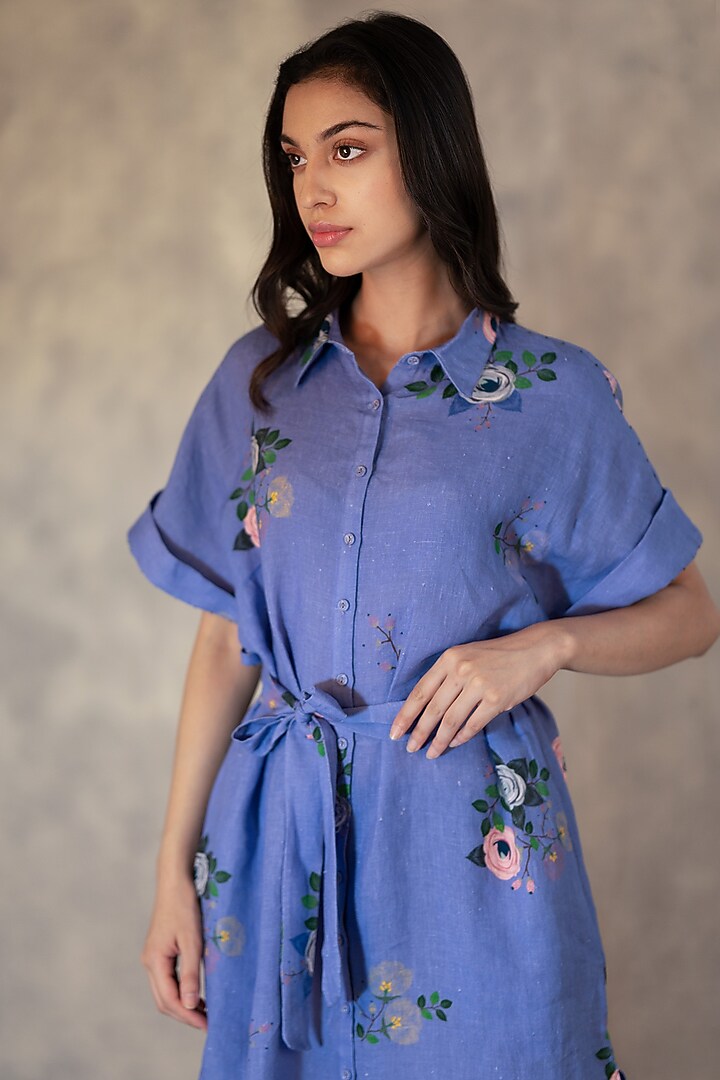 Twilight Printed Summer Shirt Dress by Arcvsh by Pallavi Singh at Pernia's Pop Up Shop