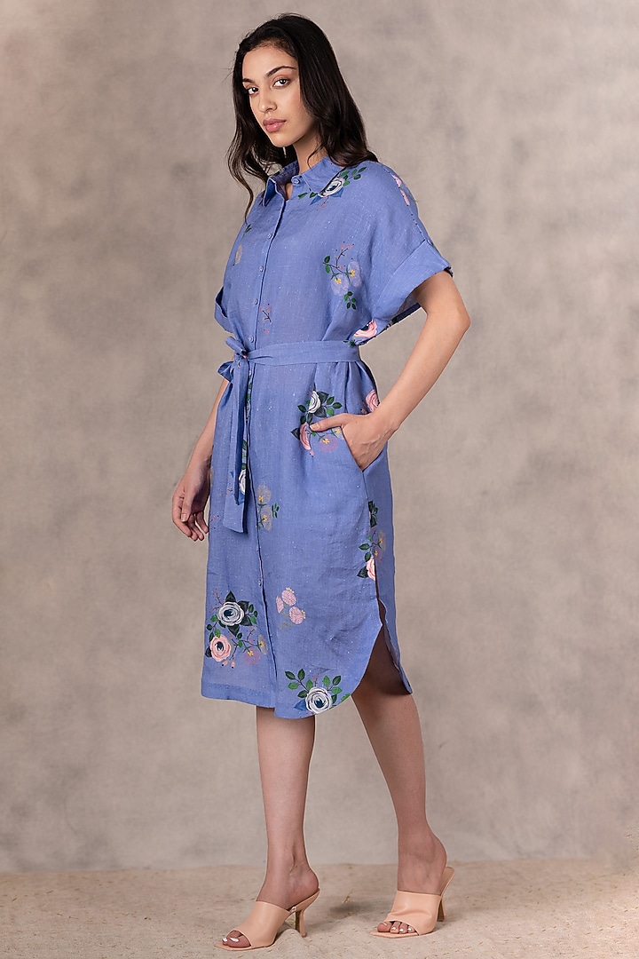 Twilight Printed Summer Shirt Dress by Arcvsh by Pallavi Singh at Pernia's Pop Up Shop