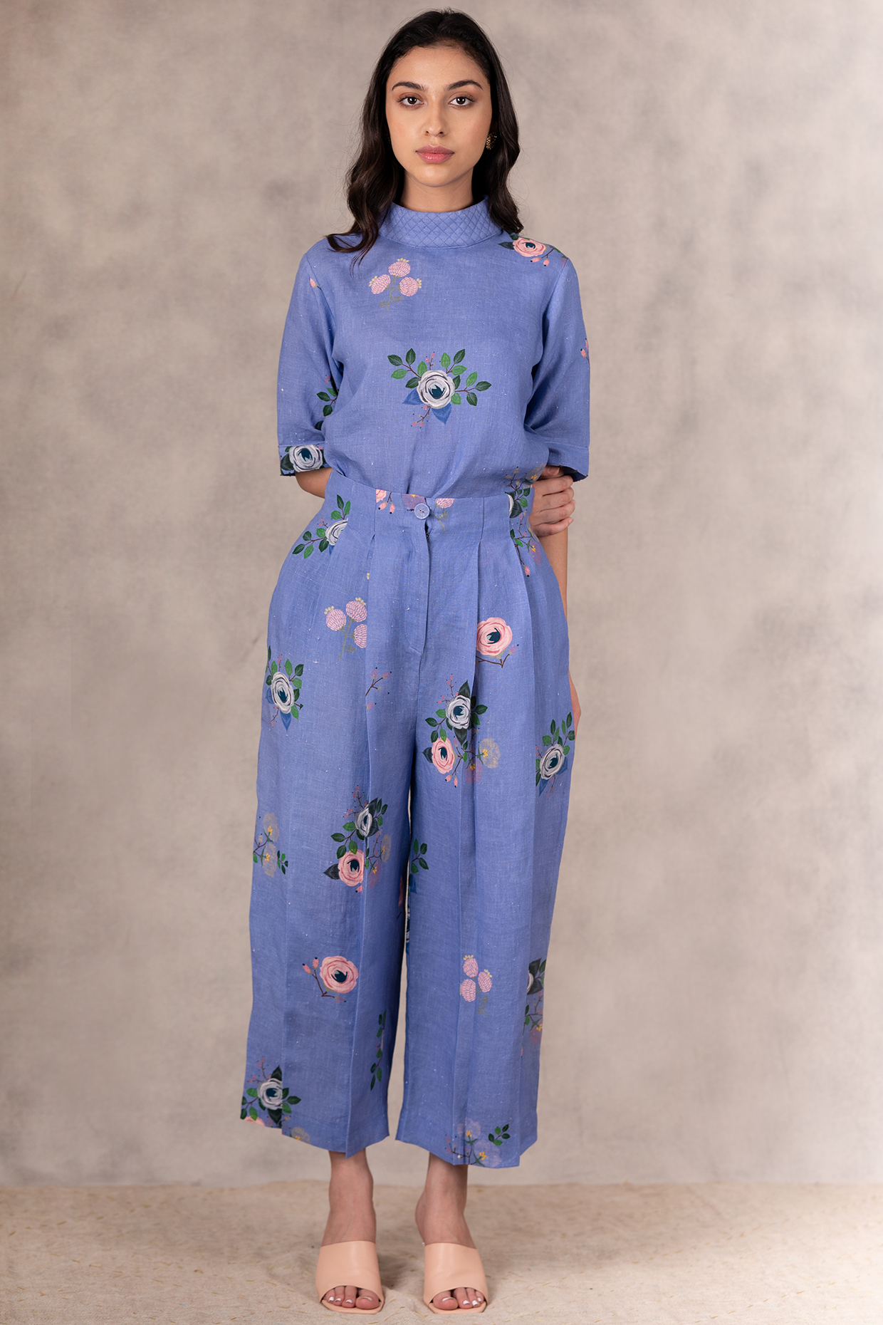 Twilight Printed & Embroidered Top by Arcvsh by Pallavi Singh at Pernia's Pop Up Shop