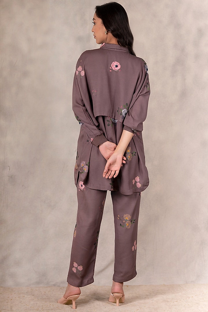 Coffee Printed Co-Ord Set by Arcvsh by Pallavi Singh at Pernia's Pop Up Shop