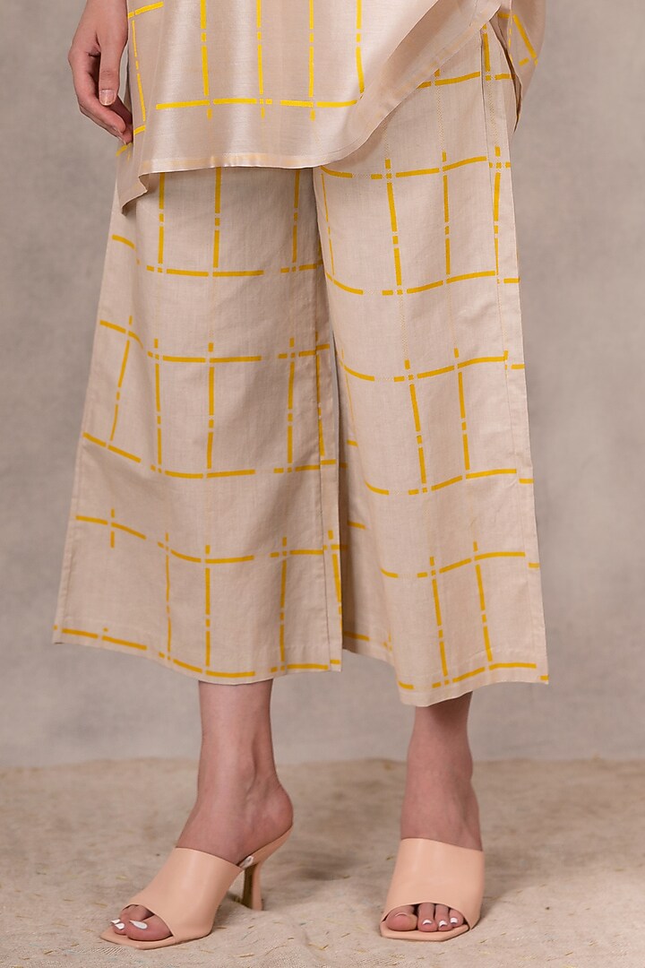 Sand Hand Block Printed Co-Ord Set by Arcvsh by Pallavi Singh at Pernia's Pop Up Shop
