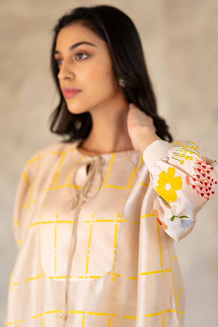 Sand Hand Block Printed Co-Ord Set by Arcvsh by Pallavi Singh at Pernia's Pop Up Shop