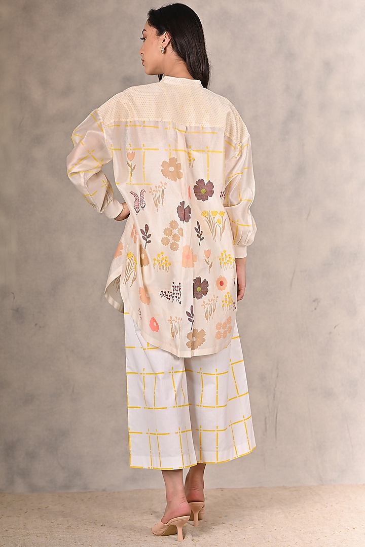 Ivory Hand Block Printed Co-Ord Set by Arcvsh by Pallavi Singh at Pernia's Pop Up Shop