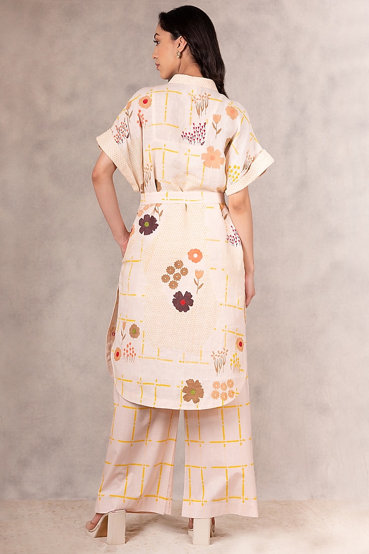 Peach Linen Tunic Set by Arcvsh by Pallavi Singh at Pernia's Pop Up Shop