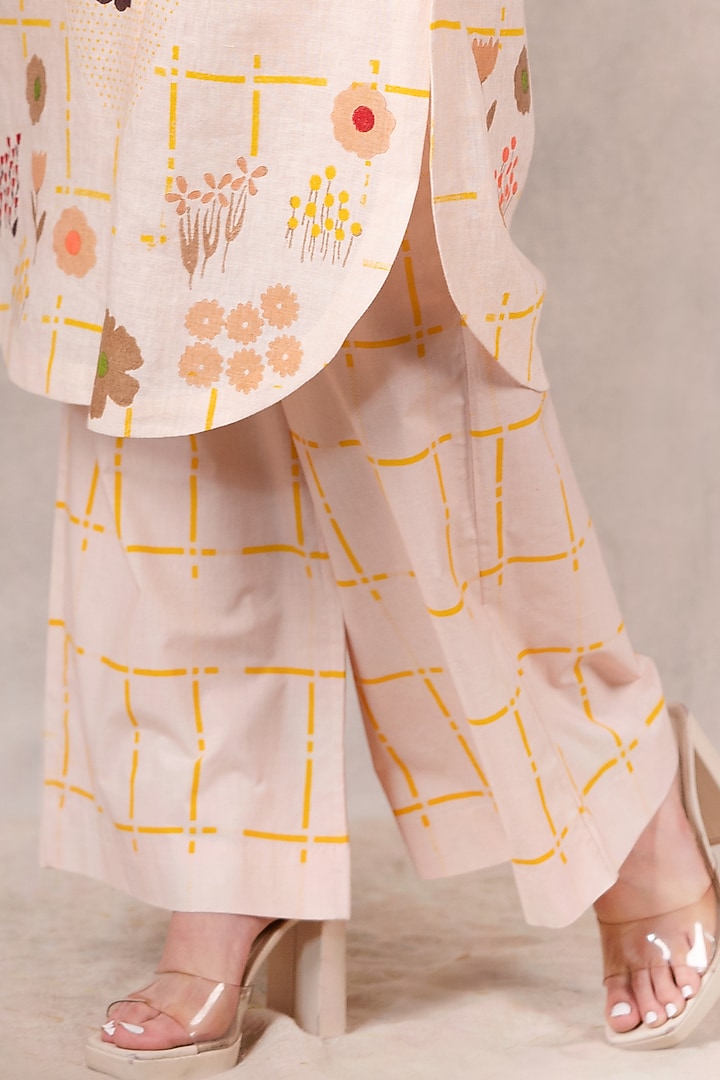 Peach Linen Tunic Set by Arcvsh by Pallavi Singh at Pernia's Pop Up Shop