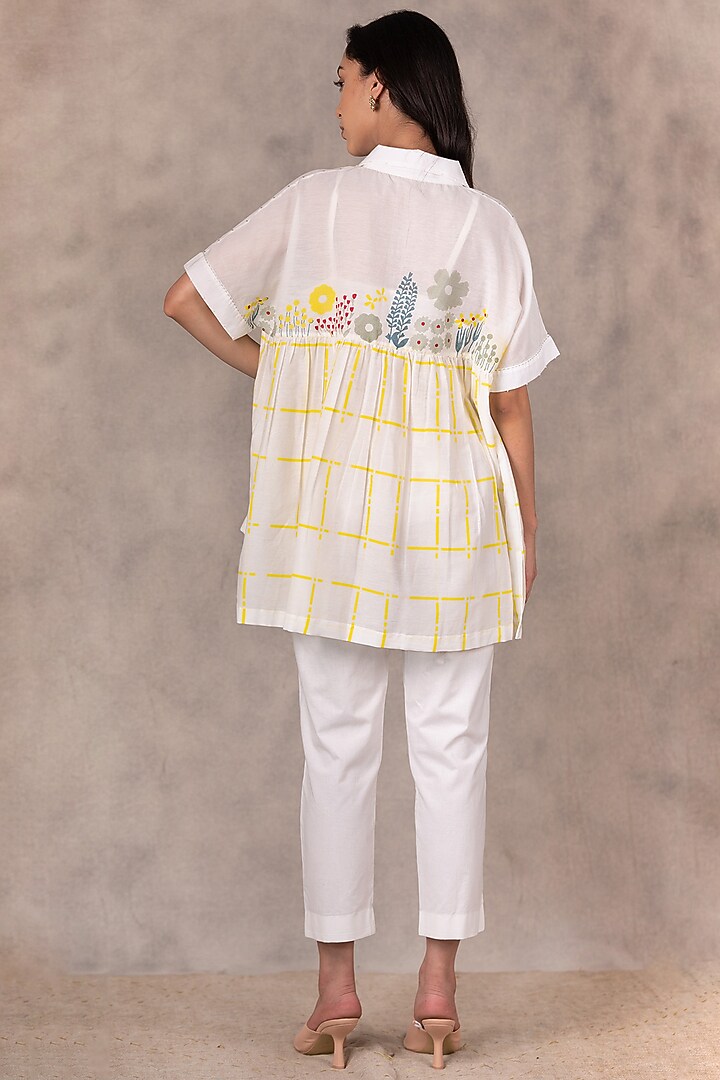 Ivory Cotton Silk Co-Ord Set by Arcvsh by Pallavi Singh at Pernia's Pop Up Shop