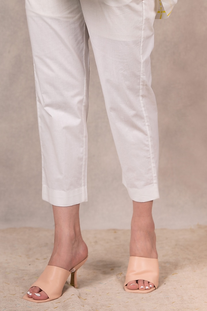 Ivory Cotton Silk Co-Ord Set by Arcvsh by Pallavi Singh at Pernia's Pop Up Shop