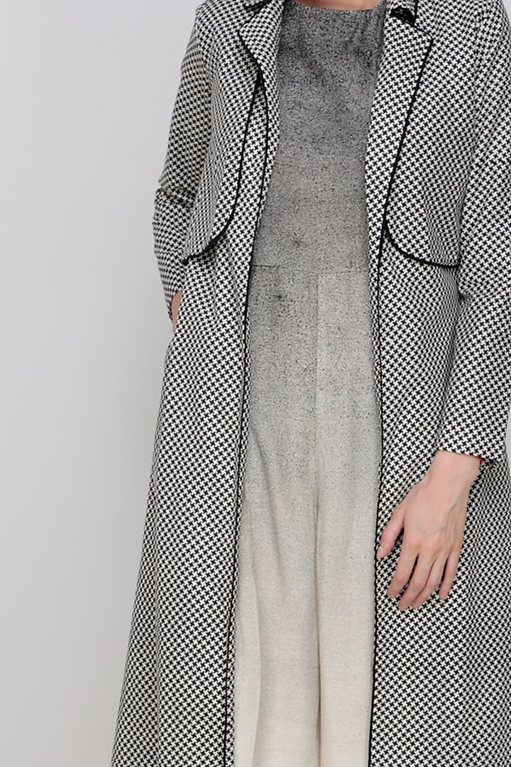 Grey Hand Painted Jumpsuit With Jacket by Arcvsh by Pallavi Singh at Pernia's Pop Up Shop